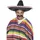 Smiffys Sombrero Strohhut, Schwarz, mit Bommeln und Halskordel Halloween