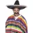 Smiffys Sombrero Strohhut, Schwarz, mit Bommeln und Halskordel Halloween