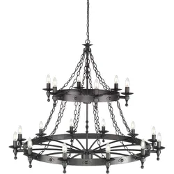 Kronleuchter Warwick, 18 Lichter, Graphitschwarz