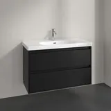 Villeroy & Boch Villeroy und Boch Skyla Waschtischunterschrank 2 Auszüge, 972 x 596 x 439 mm, Volcano Black