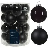 Kaemingk Weihnachtsbaumkugeln Glas 6 cm 20 Stück schwarz