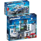 PLAYMOBIL 6872 6873 City Action 2er Set Polizei-Ko - Blau