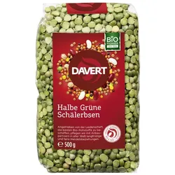 Davert - Halbe Grüne Schälerbsen 500 g