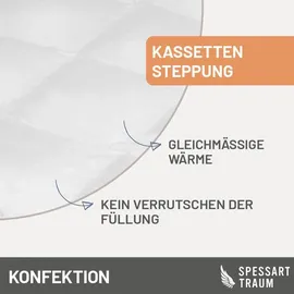 SPESSARTTRAUM Warme Ganzjahres-Daunendecke RUBIN in Weiß
