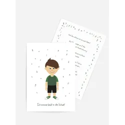 Karten zur Einschulung selbst gestalten mit Spruch und Fotos im Onlinedesigner bei Meine-Kartenmanufaktur.de