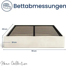 home collective Polsterbett 140 x 200 cm Beige