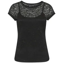 LASCANA Spitzenshirt Damen schwarz Gr.40/42