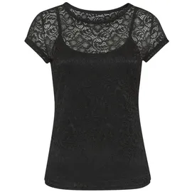 LASCANA Spitzenshirt Damen schwarz Gr.40/42