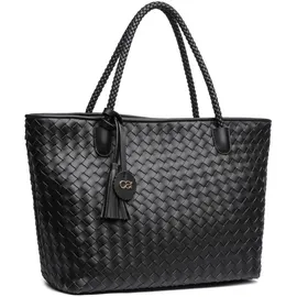 COLLEZIONE ALESSANDRO Schultertasche Paris Flechttasche im XL-Format von collezione alessandro - schwarz