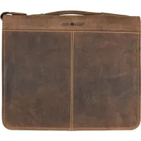GREENBURRY Vintage Ringmappe Leder 29 cm braun