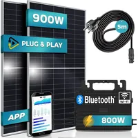 Sunniva SUNNIVA® Balkonkraftwerk komplett Steckdose - ASTRO-ENERGY 800W Wechselrichter