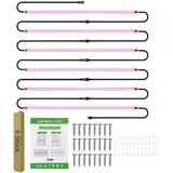 ZEUOPQ Pflanzenlampe Pflanzenlicht LED Streifen, Grow Light Vollspektrum Pflanze wachsen, 6*50cm Lichtleisten, LED fest integriert, Rosa-violettes Licht, Pflanzenleuchte LED,Pflanzenlampe für Zimmerpflanzen Gemüse und Blumen