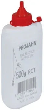 Farbpulverflasche 500g rot für Schlagschnurroller