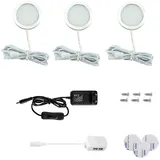 Vlio LED Schrankbeleuchtung 3er Set, Unterbauleuchte Küche LED Warmweiß, Schrankleuchte Vitrinenbeleuchtung 7.5W 750LM Küchenlampen für Kabinett Schränke Weinschrank Kleiderschrank