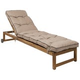 Bjird Liegenauflage Auflage für Gartenliege Hugo 201x55x8 cm, Auflagen für Deckchair, Polsterauflage für Sonnenliege - gesteppt beige