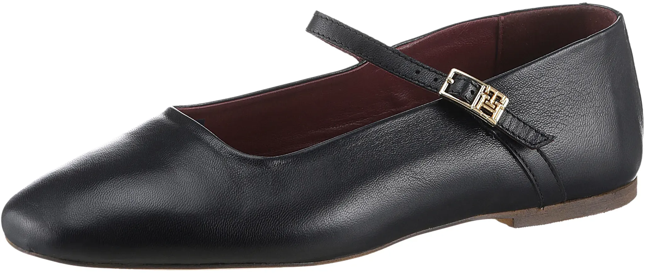 Ballerina »MARYJANE BALLERINA LEATHER«, Riemchenballerina, Businessschuh, Halbschuh mit Ristriemchen, Gr. 42, schwarz, , 75075369-42