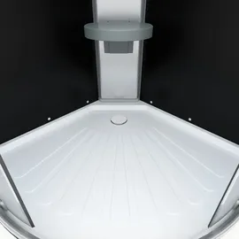 SeniorBad AcquaVapore Duschkabine Fertigdusche Dusche Komplettkabine D10-03M1-EC 80x80 cm mit 2K Scheiben Versiegelung