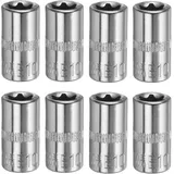 QUARKZMAN 1/4" x E10 Torx Bit Set, 8 Stück Torx Nuss Set Schrauber Sechskant Steckschlüsseleinsätze, Antrieb Tiefnuss Stern-Stecknuss für Auto Reparaturen Hauswartung DIY Handarbeit