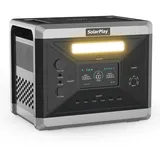 SOLARPLAY Tragbare Powerstation 2400W, 2160Wh Solargenerator mit LiFePO4 Akku,12 Anschlüsse, 230V USV, Portable Power Station für Outdoor Camping, Wohnmobil-Reisen, Notstromaggregat (Q2501)