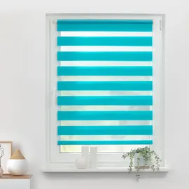 Lichtblick Duo Rollo / Doppelrollo Klemmfix 70 x 150 cm blau