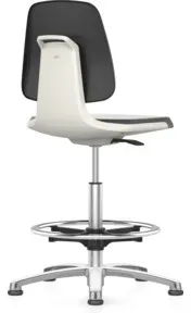 bimos Arbeitsstuhl Labsit mit Gleiter Sitzhöhe 520-770 mm Supertec Sitzschale weiß