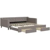 vidaXL Tagesbett 100 x 200 cm Taupe