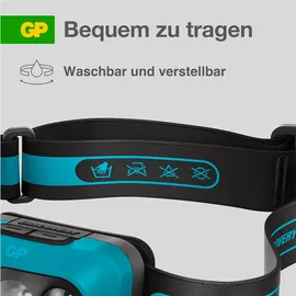 GP Discovery GPDISHLCH44BL058 LED Stirnlampe batteriebetrieben 300lm 36h GPDISHLCH44BL058