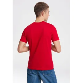 LOGOSHIRT T-Shirt "MAGNUM", Herren, Gr. L, rot, 100% Baumwolle, bedruckt, normal, Rundhals, Shirts T-Shirt, mit großem Front-Print