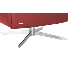 KOINOR Fernsehsessel Vineto Leder 78 x 87 x 79 cm Rot drehbar