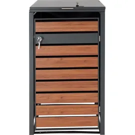MCW Mülltonnenverkleidung J81 73 x 117 x 98 cm braun