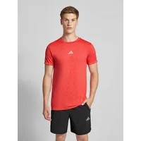 Adidas T-Shirt mit Strukturmuster, Rot, M