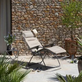 Lafuma Mobilier Gartensessel Futura XL Mischgewebe Braun Mocca