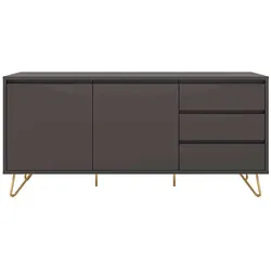 Esszimmersideboard in Grau und Goldfarben 150 cm breit