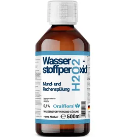 Oralflora Mundspülung H2O2 Wasserstoffperoxid 0,1% alkoholfrei 500 ml