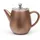 Bredemeijer doppelwandige Edelstahl Teekanne 1.1 Liter - rostbraune Edelstahlkanne mit Glasdeckel & Tee-Filter - für länger, warmen Teegenuss