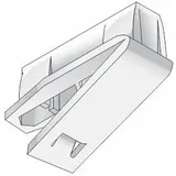 Hinno Feststeller HINNO "hinno-stop HS07" Gr. 1, transparent, B:0,48cm H:1,9cm L:0,45cm, Kunststoff, Gardinenbefestigungen, HINNO Clic-Feststeller