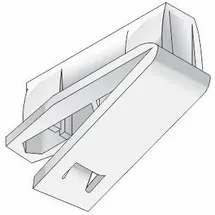 Hinno Feststeller HINNO "hinno-stop HS07" Gr. 1, transparent, B:0,48cm H:1,9cm L:0,45cm, Kunststoff, Gardinenbefestigungen, HINNO Clic-Feststeller