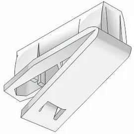 Hinno Feststeller HINNO "hinno-stop HS07" Gr. 1, transparent, B:0,48cm H:1,9cm L:0,45cm, Kunststoff, Gardinenbefestigungen, HINNO Clic-Feststeller