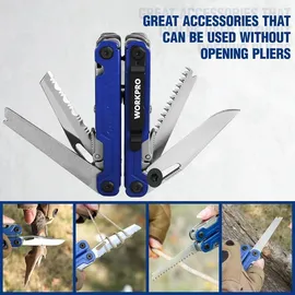 luxuskollektion Multifunktionszange 18-in-1 Edelstahl Camping Reparatur Blau