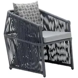 JVmoebel Gartensessel Stilvolle Hochwertig moderne Rattan Grau 1-Sitzer Terrasse Luxus (Sessel), Made in Europa grau
