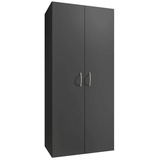 Sconto Xora Mehrzweckschrank Graphitfarben - grau ¦ Maße (cm): B: 80 H: 185 T: 40