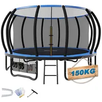 HOMALL Gartentrampolin Kindertrampolin Ø305/366, Gewicht 150kg, Ø 427 cm, (228 cm, Ø 228/305/366/427 cm, mit Sicherheitsnetz und Leiter, 360° Schutzgitter) 427 cm