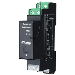 Shelly Qubino Wave Pro 2PM, Intelligentes Relais, Schwarz, Kunststoff, 25 mW, 40