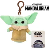 Star Wars Kuscheltier Babyyoda Kuscheltier Star Wars The Mandalorian Baby Yoda Bag Clip 12cm (1-St), Super weicher Plüsch Stofftier Kuscheltier für Kinder zum spielen grün