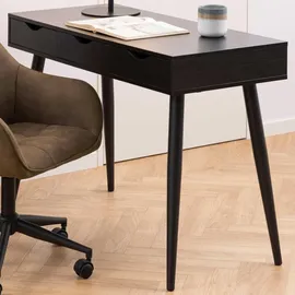 Actona Beistelltisch/Schreibtisch Jupiter 110 cm 3 Schubladen - schwarz - Schwarz