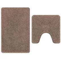 vidaXL 2-tlg. Badematten-Set Braun Polypropylen Rutschfest