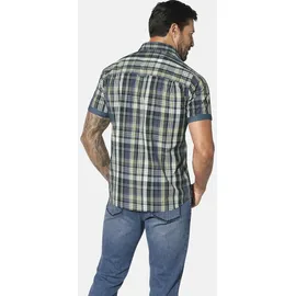 Jan Vanderstorm Kurzarmhemd kariert grün 6XL