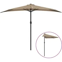 furnicato Balkon-Sonnenschirm 300 x 155 cm Taupe