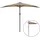 furnicato Balkon-Sonnenschirm 300 x 155 cm Taupe