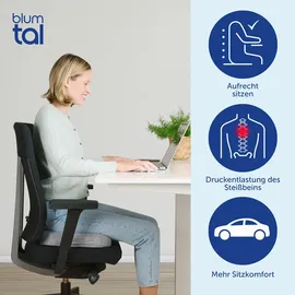 Blumtal Sitzkissen Ergonomisches 40 x 40 cm Schwarz